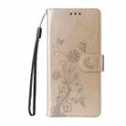 For OnePlus 13 Embossed Butterfly Flowers Leather Phone Case(Gold) - 2