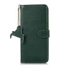 For Redmi 14C 4G Genuine Leather Litchi Texture RFID Leather Phone Case(Green) - 3