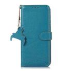 For Redmi 14C 4G Genuine Leather Litchi Texture RFID Leather Phone Case(Blue) - 3