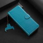 For Redmi Note 14 4G Global 163.25mm Genuine Leather Litchi Texture RFID Leather Phone Case(Blue) - 2