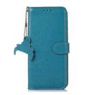 For Redmi Note 14 4G Global 163.25mm Genuine Leather Litchi Texture RFID Leather Phone Case(Blue) - 3