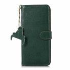 For Redmi Note 14 Pro 5G Genuine Leather Litchi Texture RFID Leather Phone Case(Green) - 3