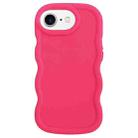 For iPhone 7 / 8 / SE 2020 2022 Big Wave Puff Shape TPU Phone Case(Rose Red) - 1