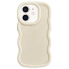 For iPhone 11 Big Wave Puff Shape TPU Phone Case(Beige) - 1