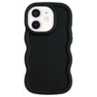 For iPhone 11 Big Wave Puff Shape TPU Phone Case(Black) - 1