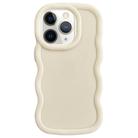 For iPhone 11 Pro Big Wave Puff Shape TPU Phone Case(Beige) - 1