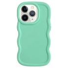 For iPhone 11 Pro Big Wave Puff Shape TPU Phone Case(Green) - 1