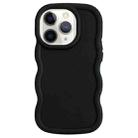 For iPhone 11 Pro Max Big Wave Puff Shape TPU Phone Case(Black) - 1