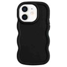 For iPhone 12 Big Wave Puff Shape TPU Phone Case(Black) - 1