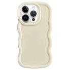 For iPhone 12 Pro Big Wave Puff Shape TPU Phone Case(Beige) - 1