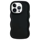 For iPhone 12 Pro Big Wave Puff Shape TPU Phone Case(Black) - 1