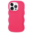 For iPhone 12 Pro Max Big Wave Puff Shape TPU Phone Case(Rose Red) - 1