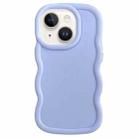 For iPhone 13 Big Wave Puff Shape TPU Phone Case(Blue) - 1