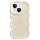 For iPhone 13 Big Wave Puff Shape TPU Phone Case(Beige) - 1