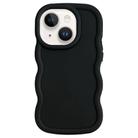 For iPhone 13 Big Wave Puff Shape TPU Phone Case(Black) - 1