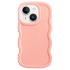 For iPhone 13 Big Wave Puff Shape TPU Phone Case(Pink) - 1