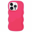 For iPhone 13 Pro Big Wave Puff Shape TPU Phone Case(Rose Red) - 1