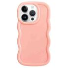 For iPhone 13 Pro Max Big Wave Puff Shape TPU Phone Case(Pink) - 1