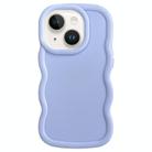 For iPhone 14 Big Wave Puff Shape TPU Phone Case(Blue) - 1