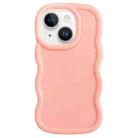 For iPhone 14 Big Wave Puff Shape TPU Phone Case(Pink) - 1