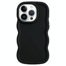 For iPhone 14 Pro Big Wave Puff Shaped TPU Phone Case(Black) - 1