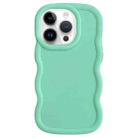 For iPhone 15 Pro Big Wave Puff Shape TPU Phone Case(Green) - 1