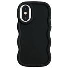 For iPhone X / XS Big Wave Puff Shape TPU Phone Case(Black) - 1