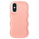 For iPhone X / XS Big Wave Puff Shape TPU Phone Case(Pink) - 1