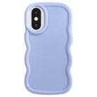 For iPhone XS Max Big Wave Puff Shape TPU Phone Case(Blue) - 1