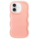 For iPhone 16 Plus Big Wave Puff Shape TPU Phone Case(Pink) - 1