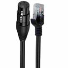 XLR 3 Pin Female to RJ45 Male Network Extension Cable for DMX-CON Controller Series, Length: 30cm(Black) - 1