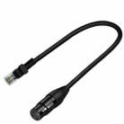 XLR 3 Pin Female to RJ45 Male Network Extension Cable for DMX-CON Controller Series, Length: 30cm(Black) - 2