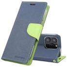 For iPhone 16 Pro Max GOOSPERY FANCY DIARY Cross Texture Leather Phone Case(Navy Blue) - 1