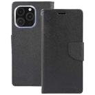 For iPhone 16 Pro GOOSPERY FANCY DIARY Cross Texture Leather Phone Case(Black) - 2