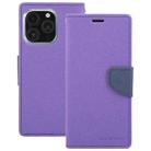 For iPhone 16 Pro GOOSPERY FANCY DIARY Cross Texture Leather Phone Case(Purple) - 2