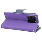 For iPhone 16 Pro GOOSPERY FANCY DIARY Cross Texture Leather Phone Case(Purple) - 3