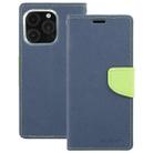 For iPhone 16 Pro GOOSPERY FANCY DIARY Cross Texture Leather Phone Case(Navy Blue) - 2