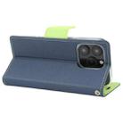 For iPhone 16 Pro GOOSPERY FANCY DIARY Cross Texture Leather Phone Case(Navy Blue) - 3