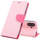 For iPhone 16 Plus GOOSPERY FANCY DIARY Cross Texture Leather Phone Case(Pink) - 1