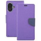 For iPhone 16 Plus GOOSPERY FANCY DIARY Cross Texture Leather Phone Case(Purple) - 2