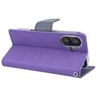 For iPhone 16 Plus GOOSPERY FANCY DIARY Cross Texture Leather Phone Case(Purple) - 3