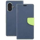 For iPhone 16 Plus GOOSPERY FANCY DIARY Cross Texture Leather Phone Case(Navy Blue) - 2