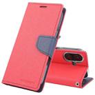 For iPhone 16 Plus GOOSPERY FANCY DIARY Cross Texture Leather Phone Case(Red) - 1