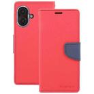 For iPhone 16 GOOSPERY FANCY DIARY Cross Texture Leather Phone Case(Red) - 2