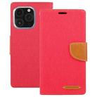 For iPhone 16 Pro Max GOOSPERY CANVAS DIARY Fabric Texture Flip Leather Phone Case(Red) - 2