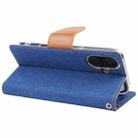 For iPhone 16 Plus GOOSPERY CANVAS DIARY Fabric Texture Flip Leather Phone Case(Blue) - 3