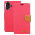 For iPhone 16 Plus GOOSPERY CANVAS DIARY Fabric Texture Flip Leather Phone Case(Red) - 2