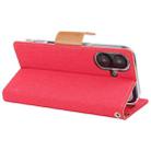 For iPhone 16 Plus GOOSPERY CANVAS DIARY Fabric Texture Flip Leather Phone Case(Red) - 3