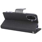 For iPhone 16 GOOSPERY CANVAS DIARY Fabric Texture Flip Leather Phone Case(Black) - 3