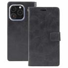 For iPhone 16 Pro Max GOOSPERY BLUE MOON Crazy Horse Texture Leather Phone Case(Black) - 2